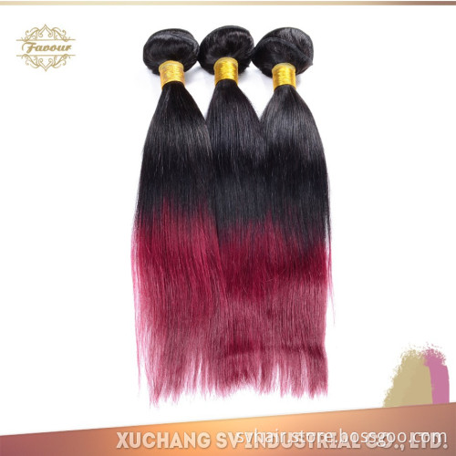 2015 factory cheap price human hair bundles wholesale brazilian hair 2 tone ombre hair weaves